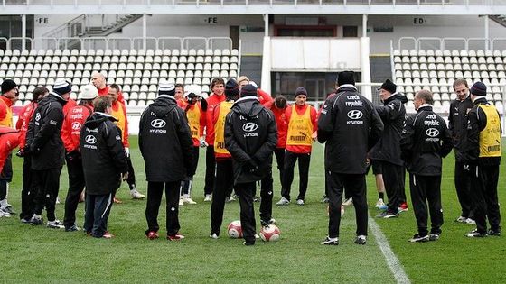 Zima, sníh a fotbalisté - reprezentace pokračuje v přípravách na Německo