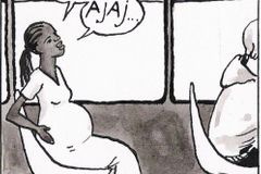 Komiks: Trable těhotných cizinek