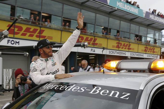 Mercedes F1 driver Lewis Hamilton after qualifying at the Australian Formula One Grand Prix in Melbourne. REUTERS/Jason Reed