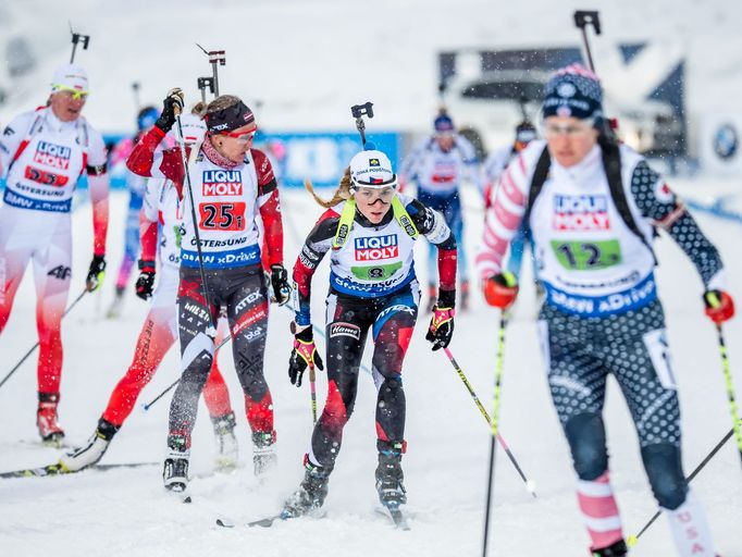 biatlon, MS 2019 v Östersundu, smíšená štafeta, Markéta Davidová na druhém úseku