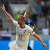 fotbal, Liga národů 2018/2019, Slovensko - Česko, Michael Krmenčík slaví gól