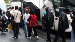 Group of Afghan nationals arrive in Germany from Pakistan at Hannover Airport