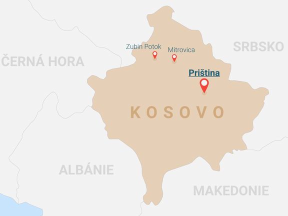 Mapa Kosova.