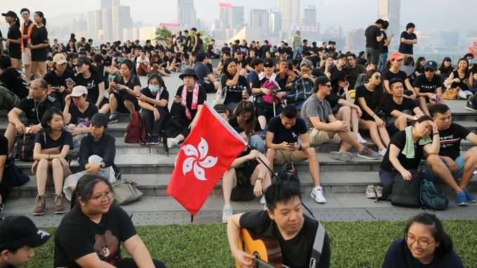 Demonstrace v Hongkongu - ilustrační foto.