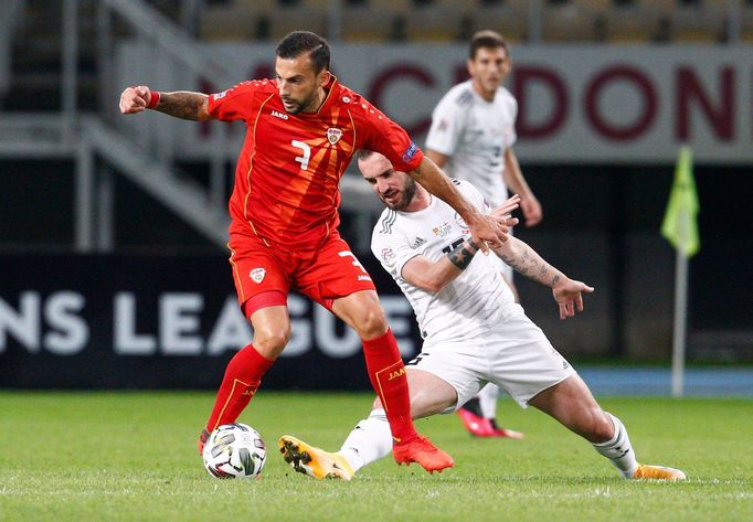 Soccer Football - UEFA Nations League - League C - Group 2 - North Macedonia v Georgia - Tose Proeski Arena, Skopje, North Macedonia - October 14, 2020 North Macedonia’s