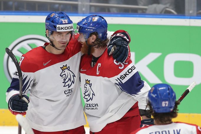 Česká radost v zápase Česko - Rakousko na MS 2019