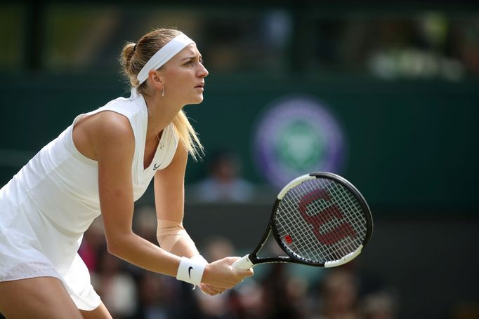 Petra Kvitová v osmifinále Wimbledonu 2019