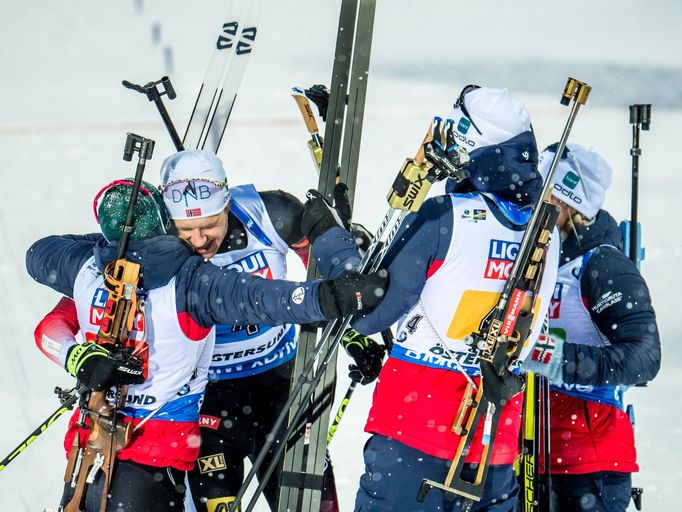 biatlon, MS 2019 v Östersundu, smíšená štafeta, vítězné Norsko