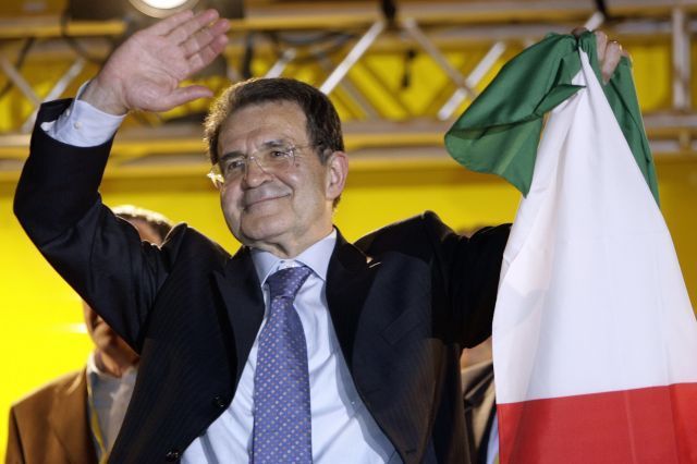 Itálie Prodi volby vítězství