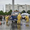 Nácvik opatření v případě úniku radiace v Záporoží 6