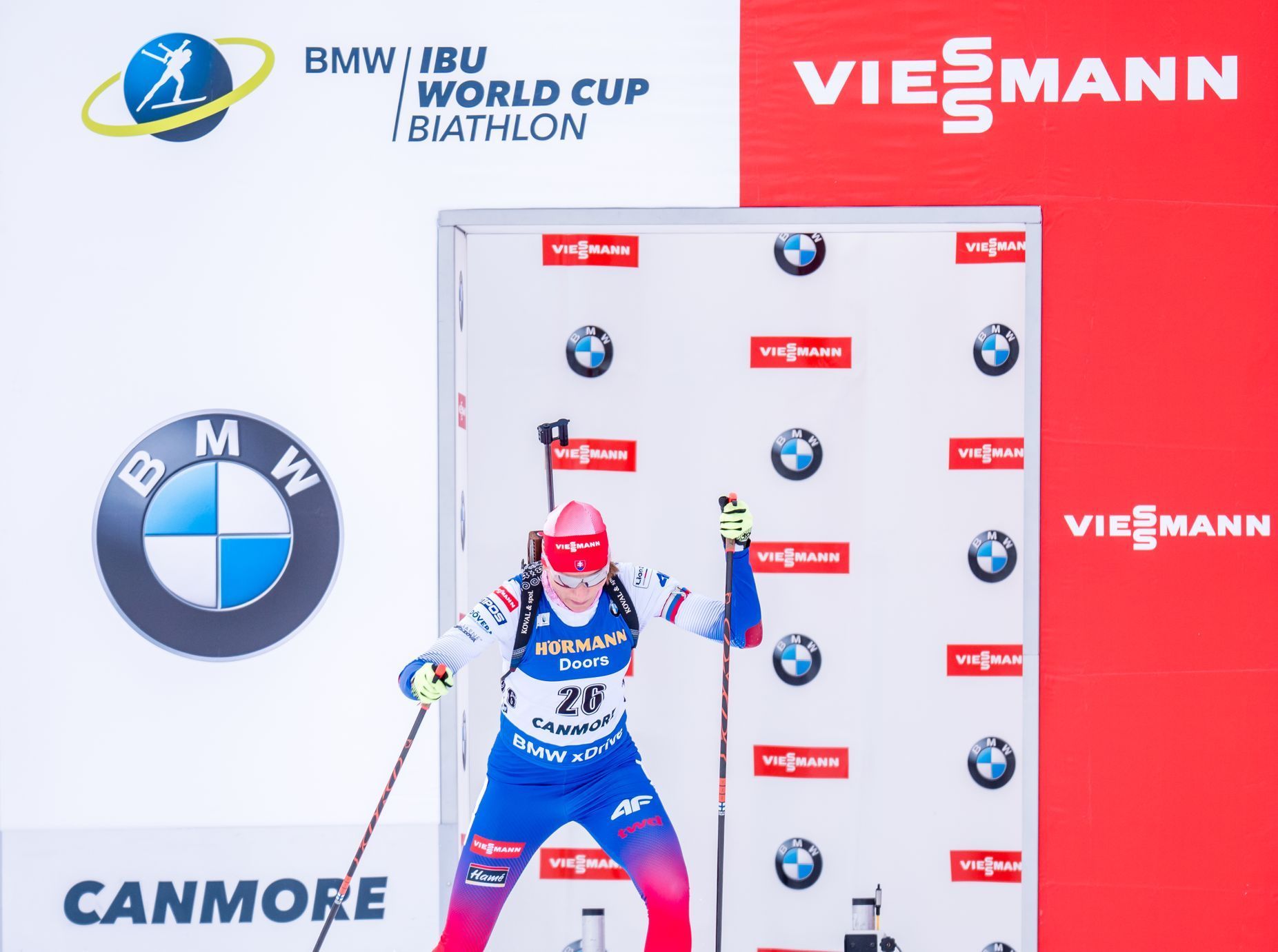 Biatlon, vytrvalostní závod Světového poháru v kanadském Canmore