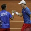 Davis Cup: Česko - Srbsko (Štěpánek, Berdych, radost)
