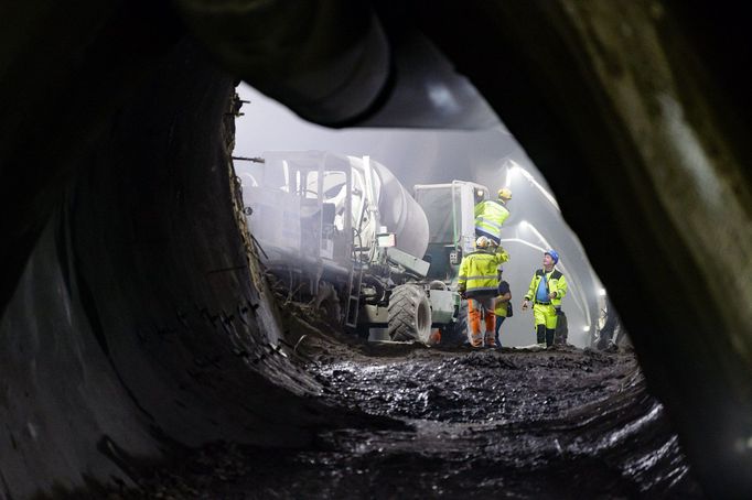 Geologický průzkum pro metro D - lokalita VO-OL mezi ulicemi Na Strži a Jankovská.