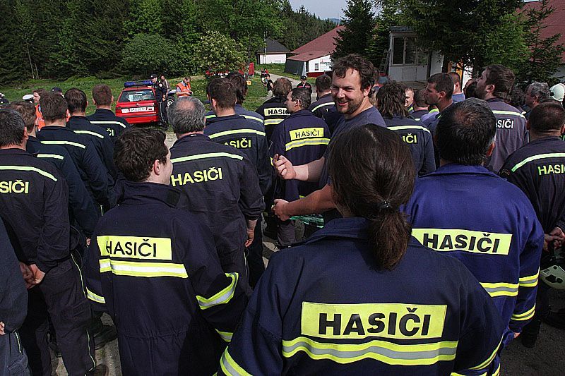 Cvičení hasičů v KRNAP