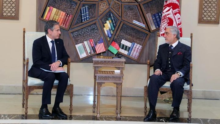Americký ministr zahraničí Blinken přijel do Afghánistánu projednat stažení vojáků; Zdroj foto: High Council for National Reconciliation Press Office/Handout via REUTERS