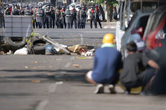 Protesty v Barmě.