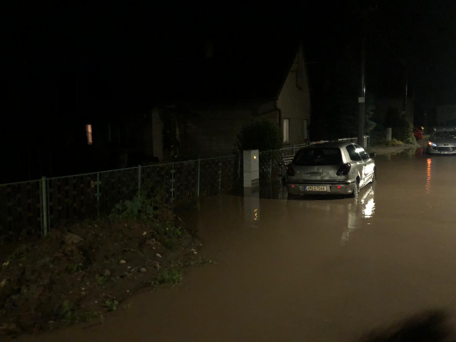 povodně, záplavy, Olomoucký kraj, hasiči, déšť