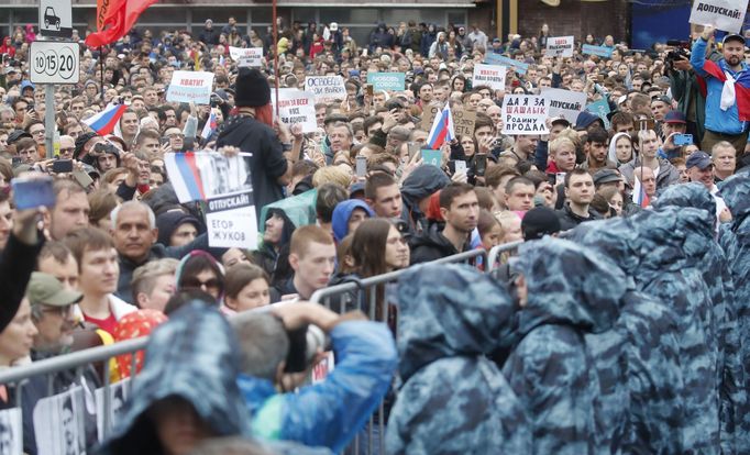Demonstrace v Moskvě 10. srpna 2019