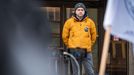 Policejní velitel a odborář Martin Červenka na demonstraci za lepší pracovní podmínky pro bezpečnostní sbory, 21. listopadu 2024