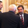 Zástupci trojkoalice u prezidenta Václava Klause