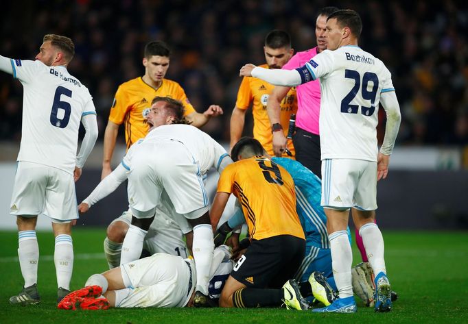 Soccer Football - Europa League - Group L - Wolverhampton Wanderers v Slovan Bratislava - Molineux Stadium, Wolverhampton, Britain - November 7, 2019  Slovan Bratislava's