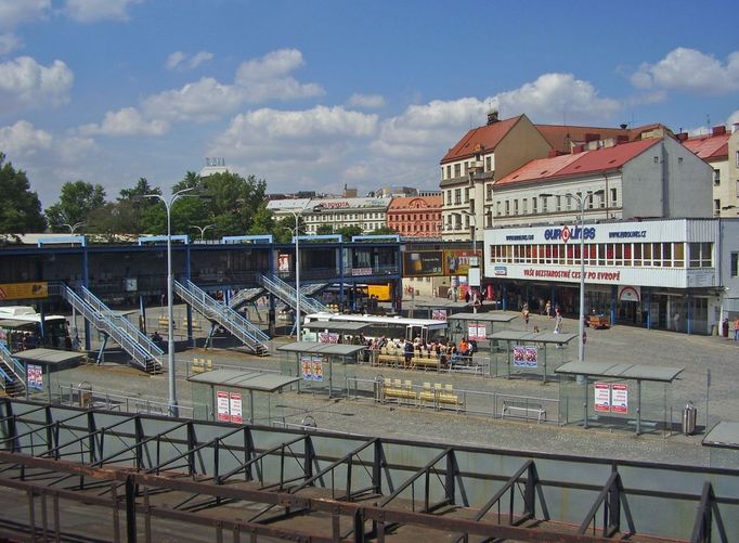 Autobusové nádraží Florenc v roce 2008.