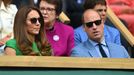 Catherine a vévodkyně z Cambridge a princ William v hledišti finále Wimbledonu 2021 Karolína Plíšková - Ashleigh Bartyová.