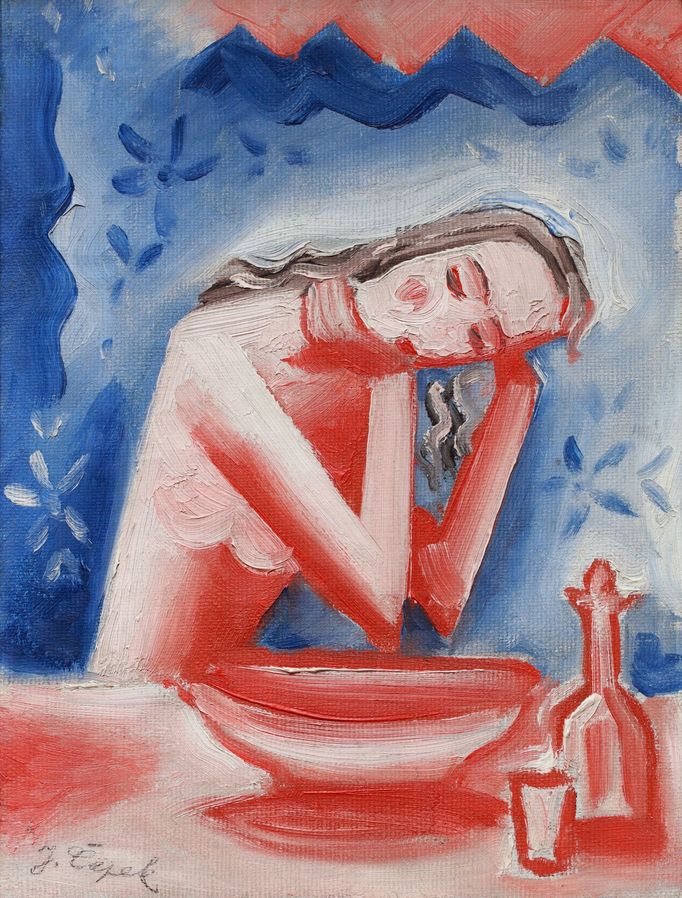 Josef Čapek: Toaleta, nedatováno, 1916 až 1917.