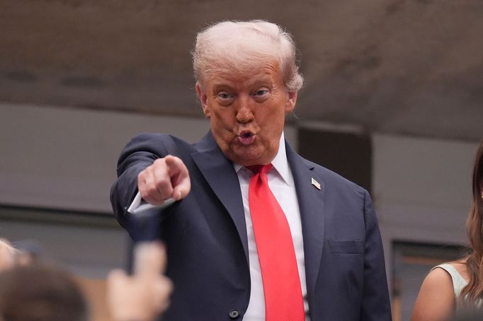 Donald Trump při finálovém duelu US Open