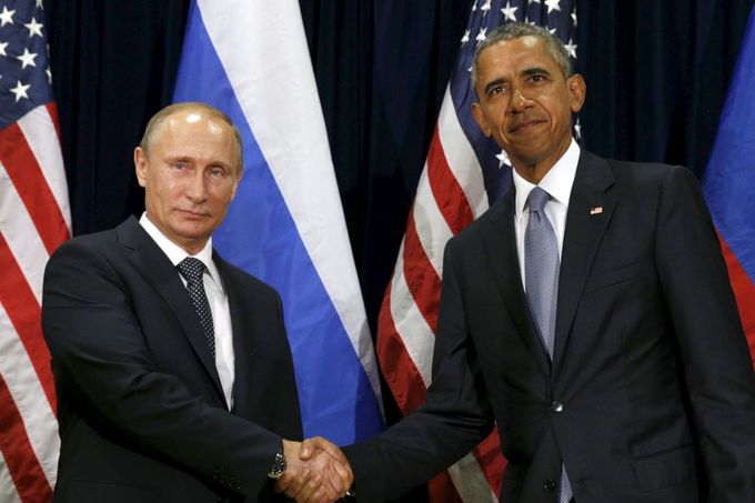 Prezidenti Ruska a USA Vladimir Putin a Barack Obama. Ilustrační foto