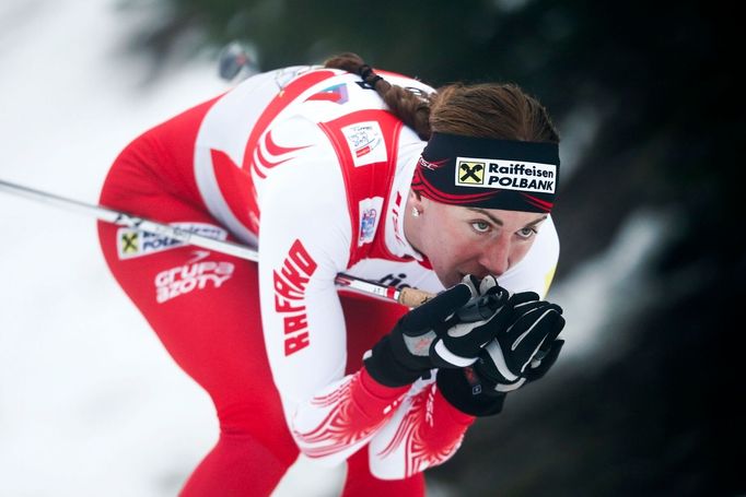 Polská běžkyně na lyžích Justyna Kowalczyková na trati Tour de Ski v Oberhofu.