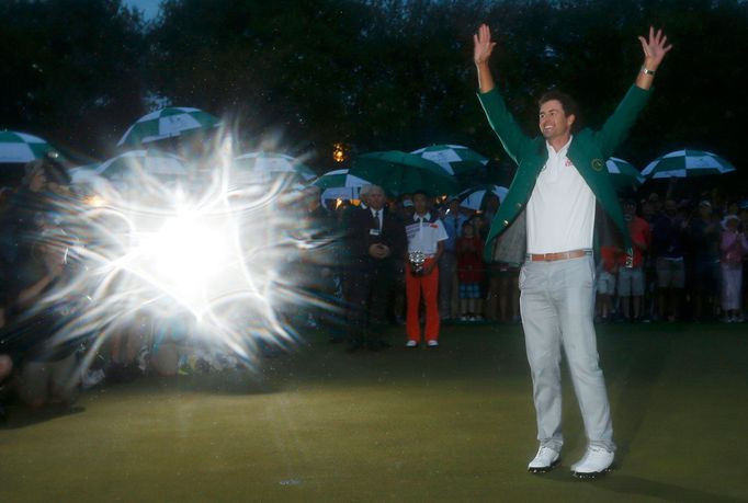 Adam Scott po vítězství na turnaji Masters v Augustě