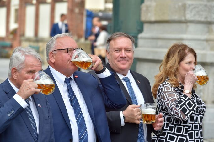 Návštěva amerického ministra zahraničí Mikea Pompeo v Plzni.