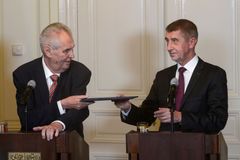 Zeman podruhé jmenuje Babiše premiérem 6. června, s ministry chce prezident nejprve mluvit