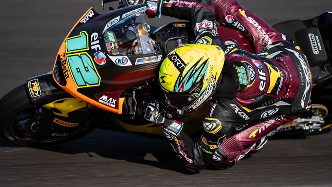 Filip Salač na motocyklu Moto2 ELF Marc VDS Racing Teamu ve VC Aragonie 2024