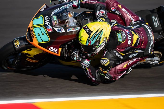 Filip Salač na motocyklu Moto2 ELF Marc VDS Racing Teamu ve VC Aragonie 2024