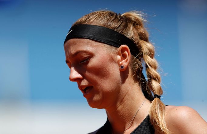 Petra Kvitová v zápase prvního kola French Open 2021