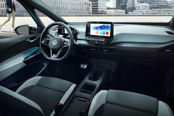 Kabina VW ID.3 je téměř výhradně dotyková.