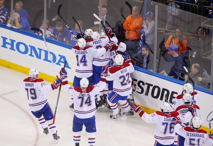 NHL: Radost hráčů Montrealu z vítězného gólu