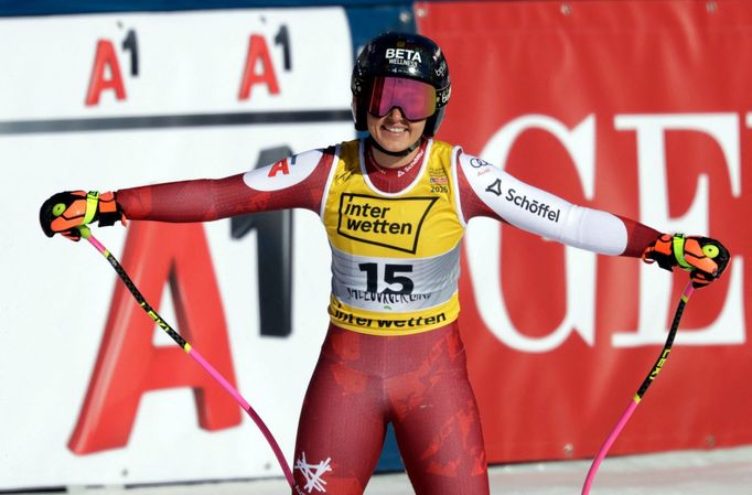 Stephanie Venierová ve sjezdu žen na MS v Saalbachu 2025