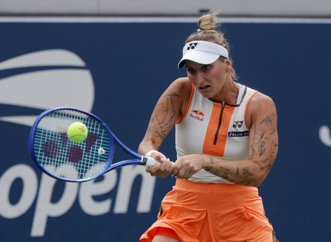 Markéta Vondroušová v zápase 3. kola US Open s Jasmine Paoliniovou