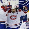 NHL, Toronto - Montreal: Andrej Markov (79), Tomáš Plekanec (14) a Alex Galchenyuk slaví gól