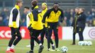 Usain Bolt trénuje s fotbalisty Borussie Dortmund.