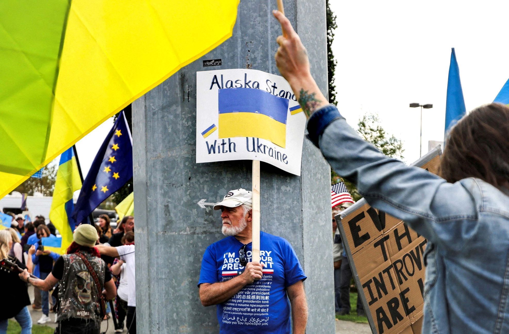 USA, Rusko, Ukrajina, Aljaška, Trump, Putin, summit, demonstrace