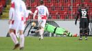 Nicolae Stanciu neproměnil penaltu v zápase Evropské ligy Slavia Praha - Bayer Leverkusen