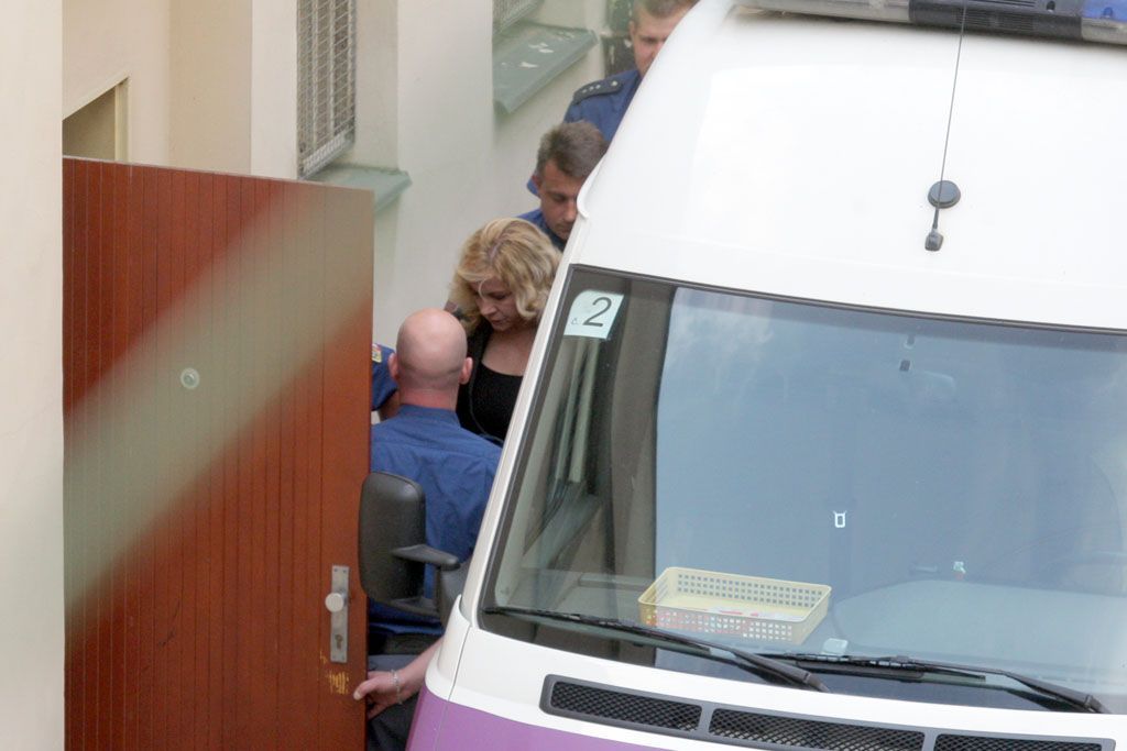 Poškozená Jana Nagyová u soudu