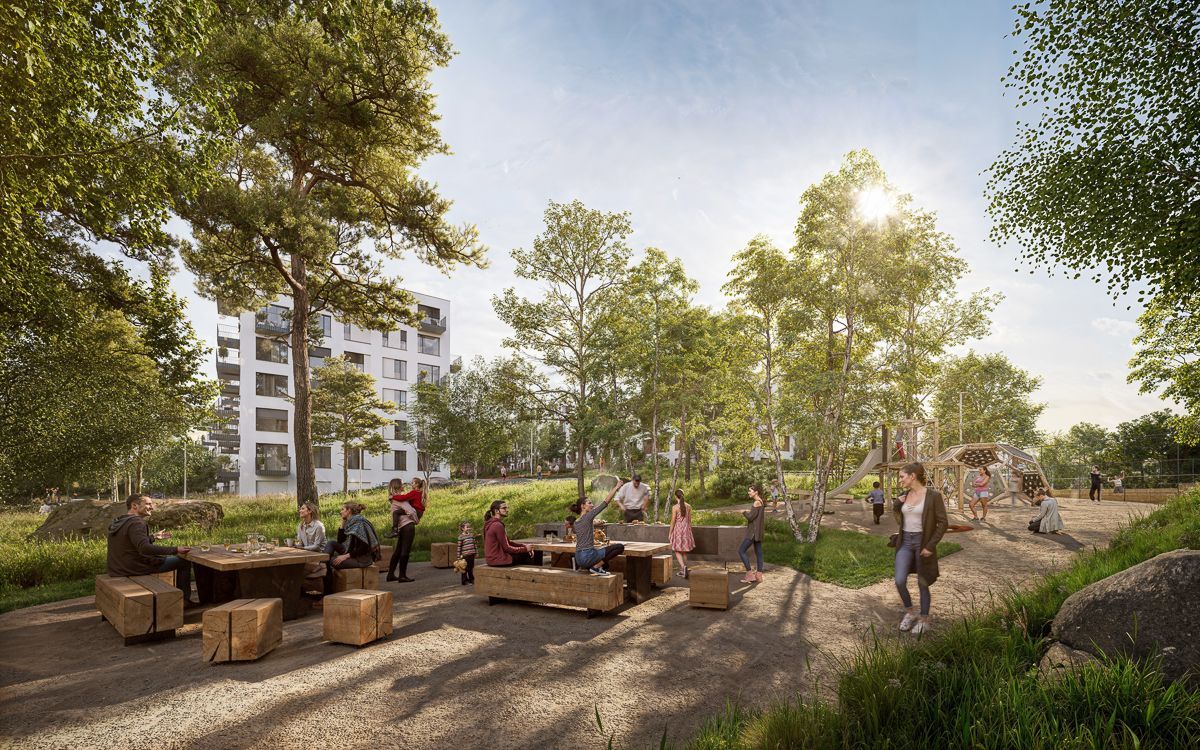 nová kunratická, bydlení, rezidence, byty, Kunratice, Praha, stavba