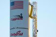 Raketa Antares připravena ke startu, USA, Virginia.