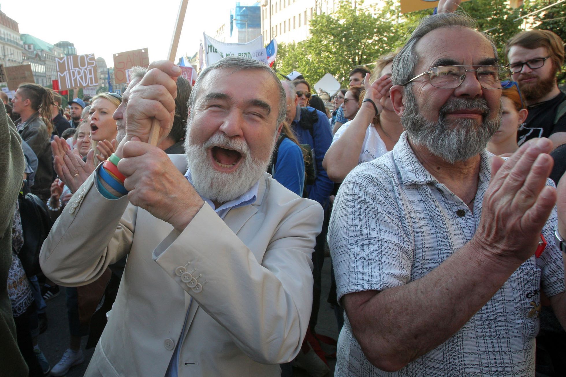 Druhá demonstrace na Václaváku proti Babišovi a Zemanovi