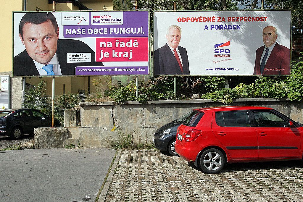 Předvolební plakáty v Liberci